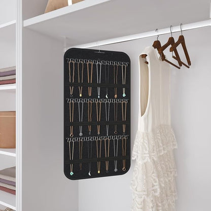 Hanging Jewelry Organizer Storage, 40 Pockets 36 Hooks Necklace Earring - Image 7