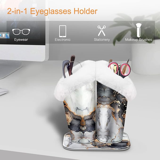 Fintie Plush Lined Double Eyeglasses Holder - Image 6