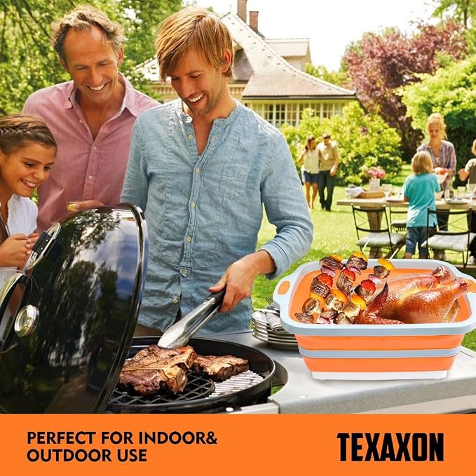 8L/16L BBQ Prep Tub with Cutting Board, Lid & Complimentary Mitts/Gloves – - Image 2