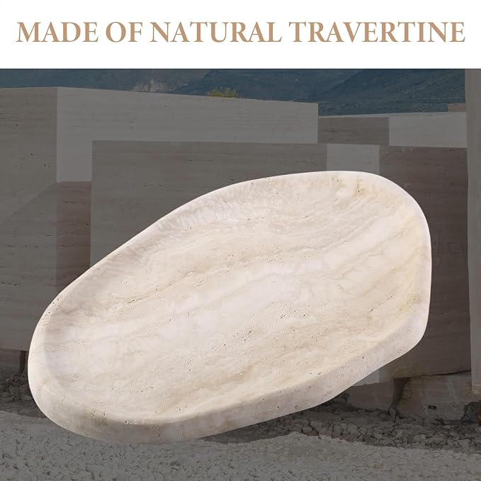 Koville Luxurious Natural Marble Vanity Tray, Cloud Shape Serving Stone Key Tray - Image 4