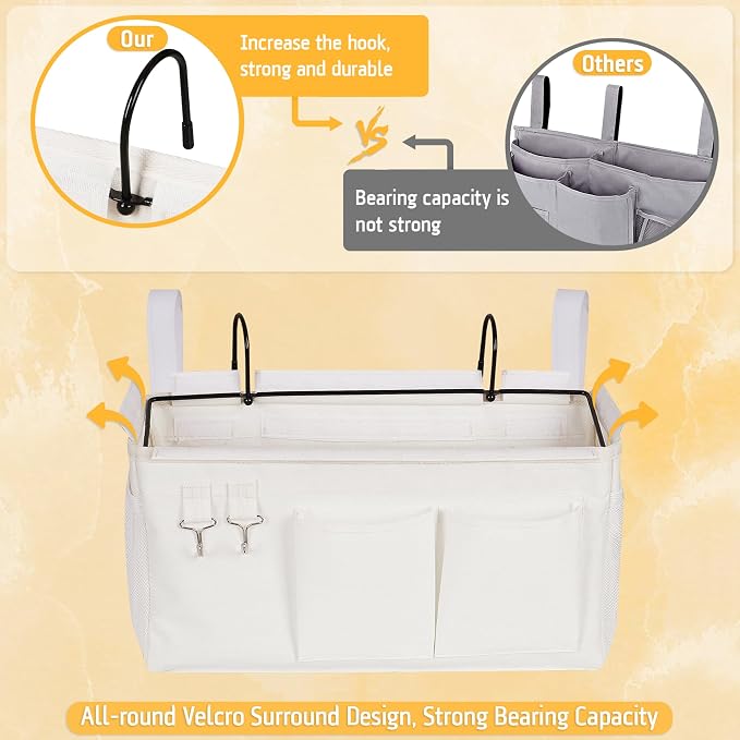 Lilithye Bedside Caddy Bedside Organizer Bedside Storage Caddy - Image 5