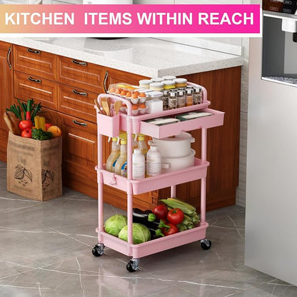 Goovilla 3 Tier Rolling Utility Cart Organizer - Image 7