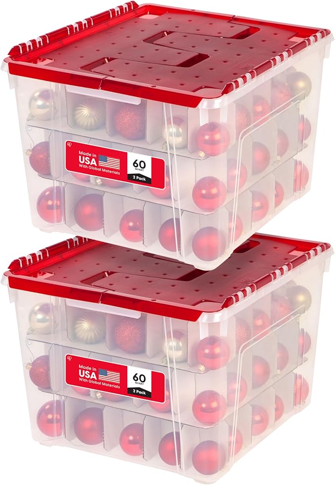 IRIS USA Ornament Storage Box by IRISUSA