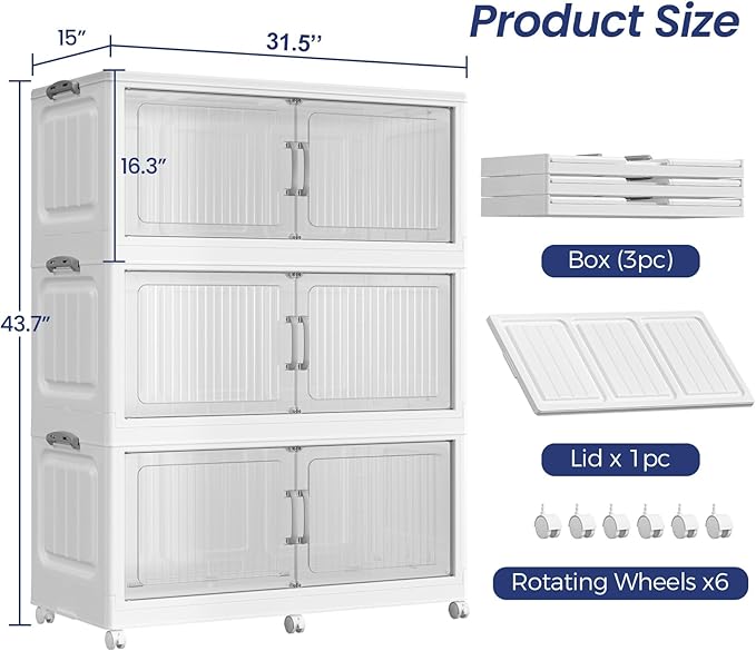 120Gal Extra Large Stackable Storage Bins - Image 2