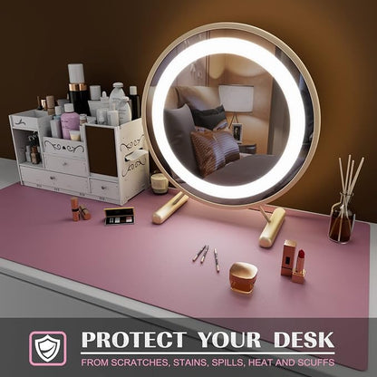 K KNODEL Small Office Leather Desk Mat, Mouse and Keyboard Pad, Computer and - Image 6