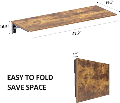 Need Fold Wall Mounted Table Folding Workbench Length 47.2" Width 20" Perfect - Image 3