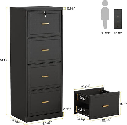 Tribesigns 4-Drawer File Cabinet - Image 2