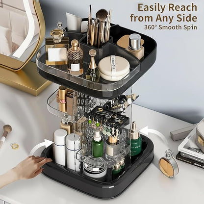 360 Rotating Make up Organizer for Vanity & Countertop, Spinning Perfume and - Image 2