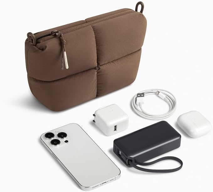Comfyable Puffy Electronics Organizer Travel Case, Cute Tech Pouch - Image 6
