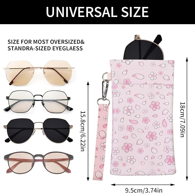Double Eyeglass Case Soft Dual Glasses Case - Image 2