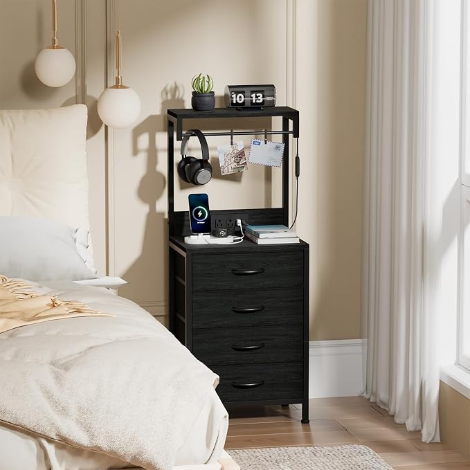 Furnulem Night Stand Set 2, Tall Nightstand - Image 7