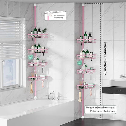 DAOYA Corner Shower Caddy Tension Pole - Image 6