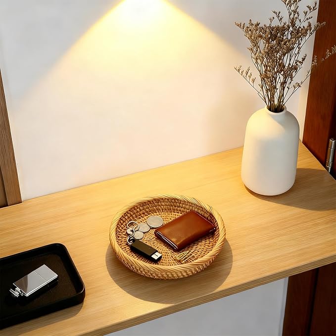 Handwoven Rattan Small Key Bowl - Image 4