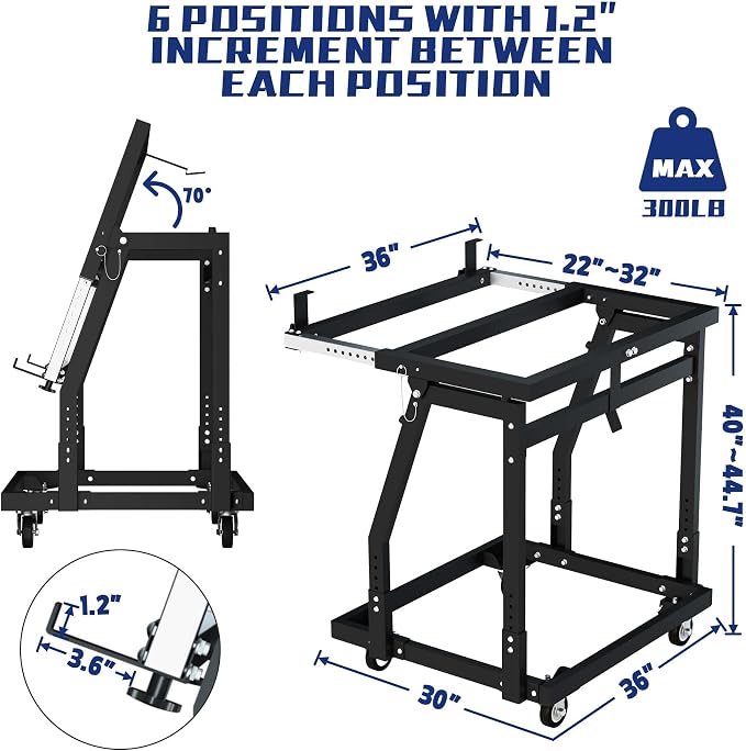 APARECIUM Panel Handler Cart and Shop Stand, Tilting Panel Cart - Image 2