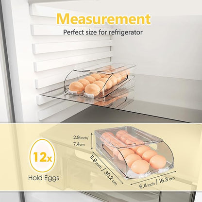 Egg Holder for Fridge, Automatic Steady Rolling Egg Container - Image 6