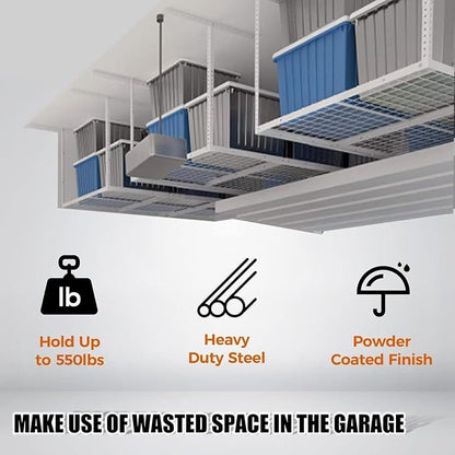 Kojem 3x6 Overhead Garage Storage Rack, 550LBS Weight Capacity - Image 3
