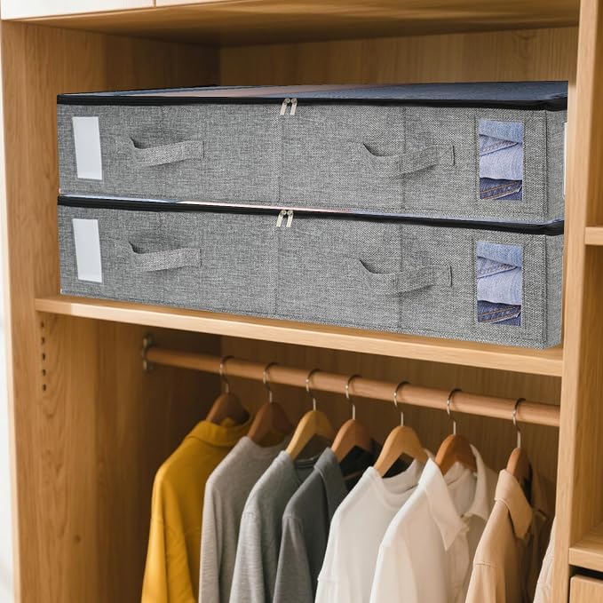 combocube 2 Pack Under Bed Storage Containers, Stackable Closet Organizers and - Image 7
