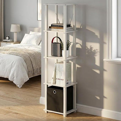 Furinno Turn-N-Tube Book Shelf, 5-Tier Square Open Frame Display Shelf - Image 4