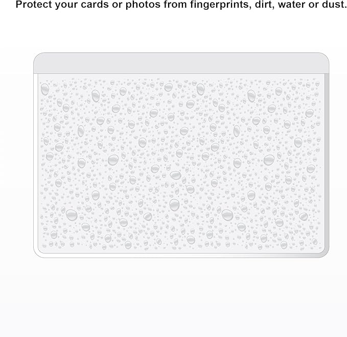 Clear Adhesive 4" x 6" Index Card Pockets, Labels Holders, 50 Pack | Top Open - Image 5