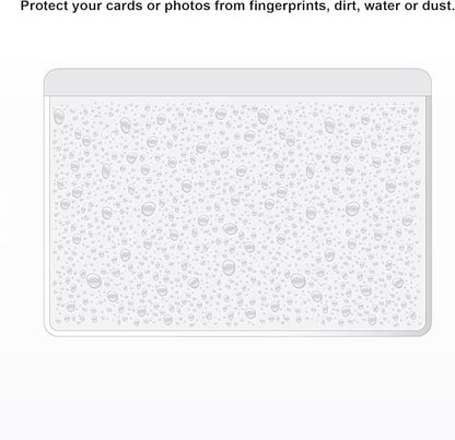 Clear Adhesive 4" x 6" Index Card Pockets, Labels Holders, 50 Pack | Top Open - Image 5