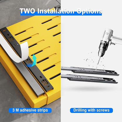Mustorn 2 Pack Pull Out Cabinet Organizer, Expandable Slide Out Drawers - Image 6