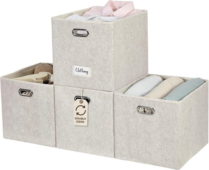 DECOMOMO Felt Storage Bins 13x15x13 Storage Cube Bins by DECOMOMO