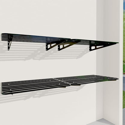 Garage Shelving Wall Mounted, Space-Saving Black by ZoffyFabrizio