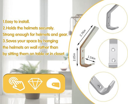 EBaokuup 6 Set Helmet Holder - Image 2
