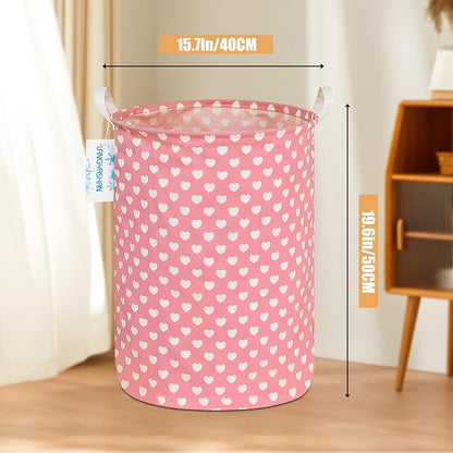 LANGYASHAN Laundry Basket Canvas Fabric Collapsible Organizer Basket - Image 2