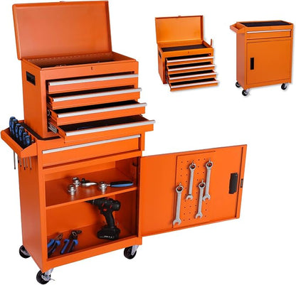 Tool Chest, 5-Drawer Rolling Tool Storage Cabinet by Unknown