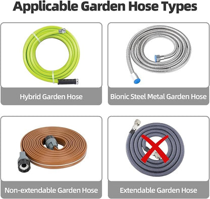 Garden Water Hose Reel Cart, Holds 65-100 Ft of 5/8 Inch, Wall Mounted Garden - Image 4
