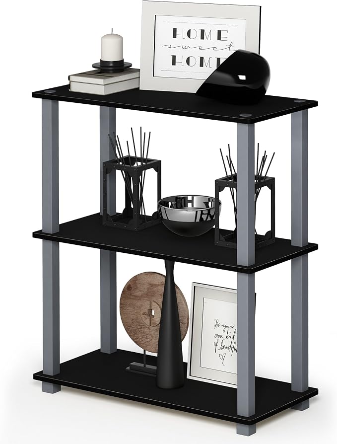 Furinno TURN-S-TUBE Storage Shelves, 3-Tier Book Shelf, Corner Shelf, Toolless by Furinno-FitsYourSpaceFitsYourBudget