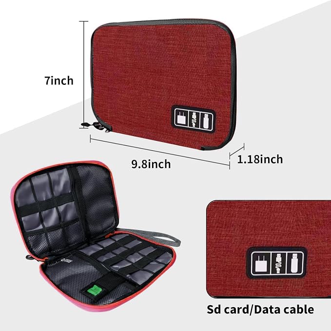 Lcsmaokin Electronics Travel Organizer, Portable Waterproof Electronic Travel - Image 4