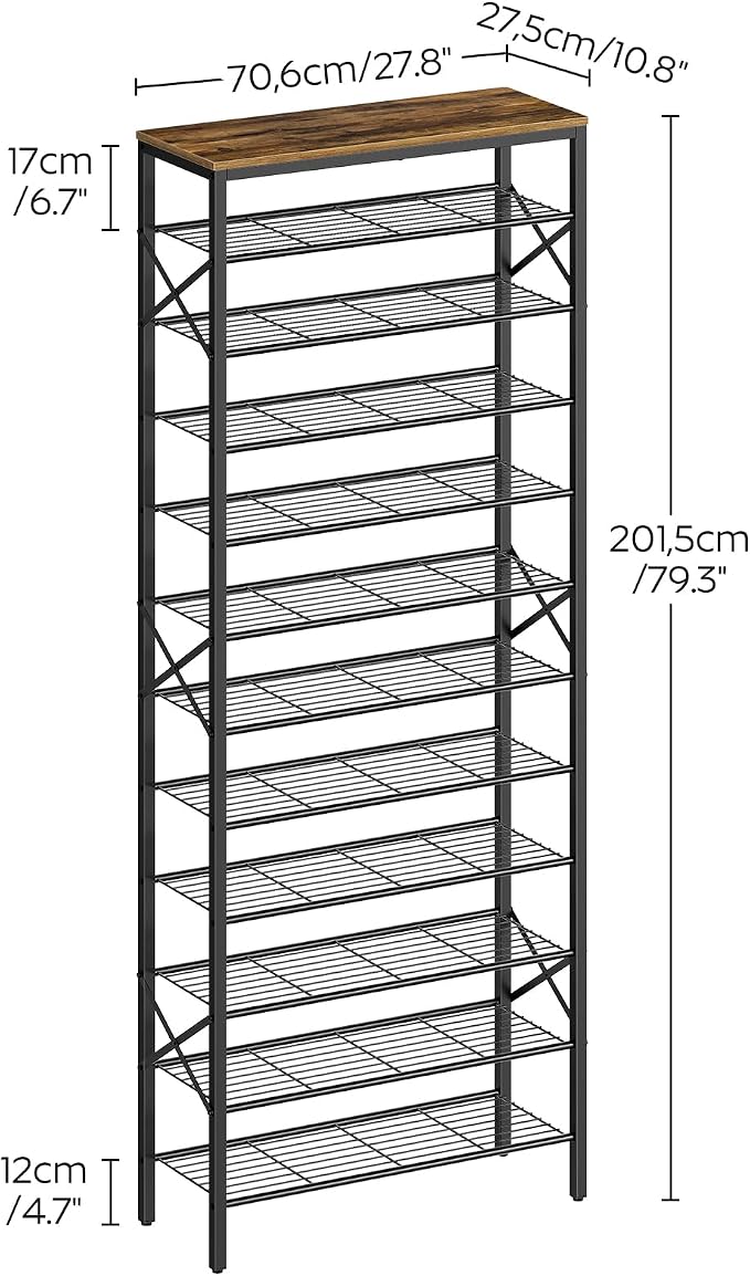 YATINEY 12 Tier Shoe Rack, Large Capacity Shoe Storage Organizer Holds 48 Pairs - Image 3