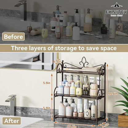 EKNITEY Bathroom Organizer Shelf Countertop - Image 6