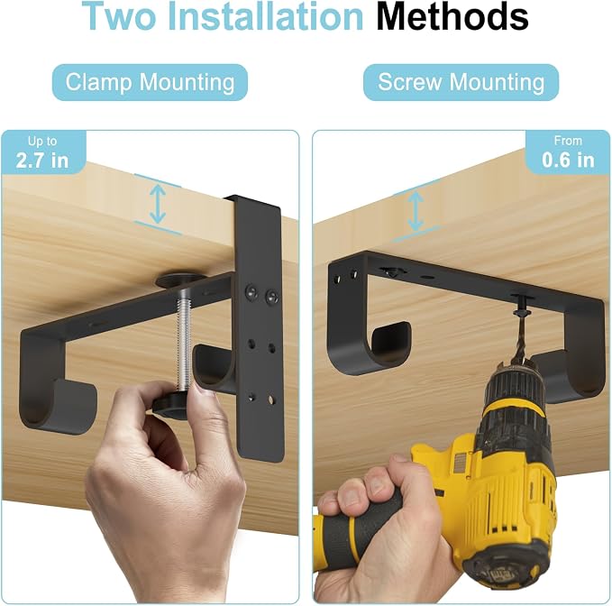 Under Desk Cable Management Tray, No-Drill Upgraded Thickened Felt Cord - Image 4