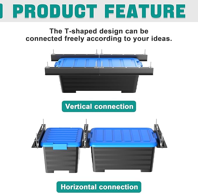 EVERHANGER Ceiling Storage Rack, Heavy Duty Overhead Storage Rack - Image 4
