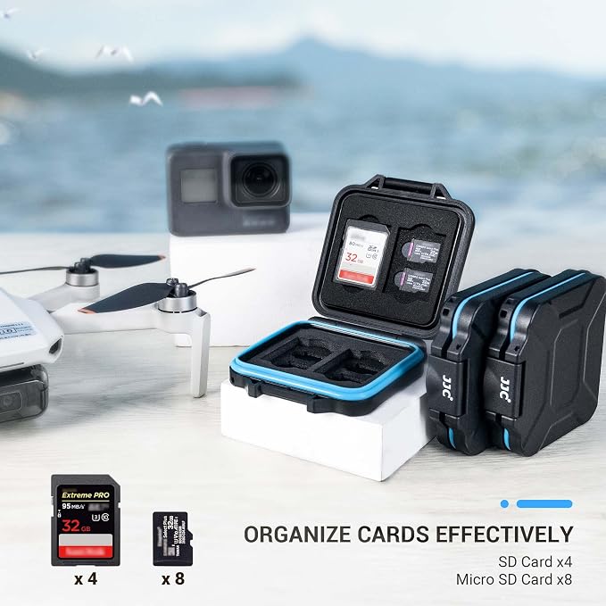 JJC 12 Slots Portable SD Micro SD Memory Card Case, Water-Resistant and - Image 2