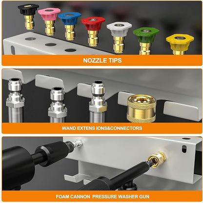 GASHER Pressure Washer Gun Holder, Wall Mount Foam Cannon Holder - Image 3