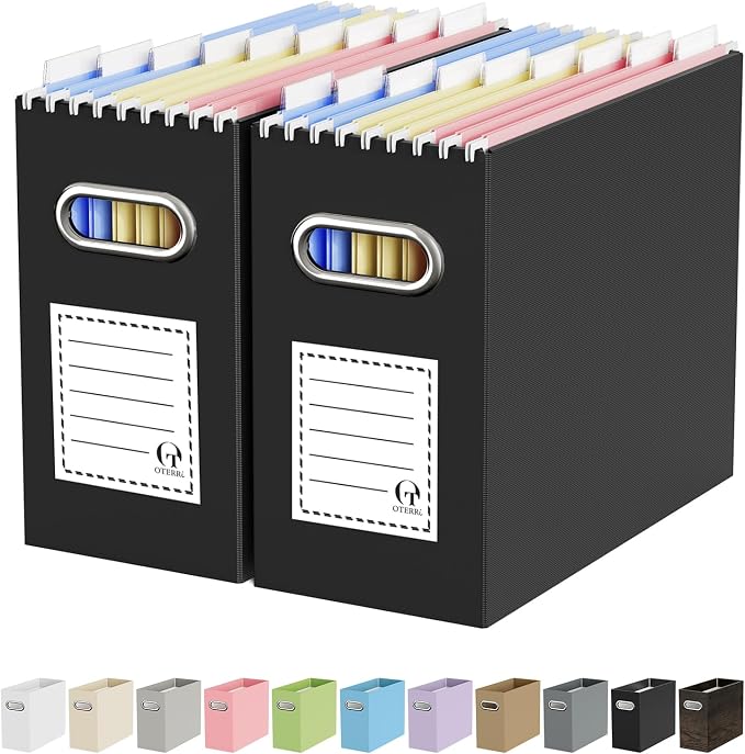Portable Collapsible Cardboard File Box by Oterri