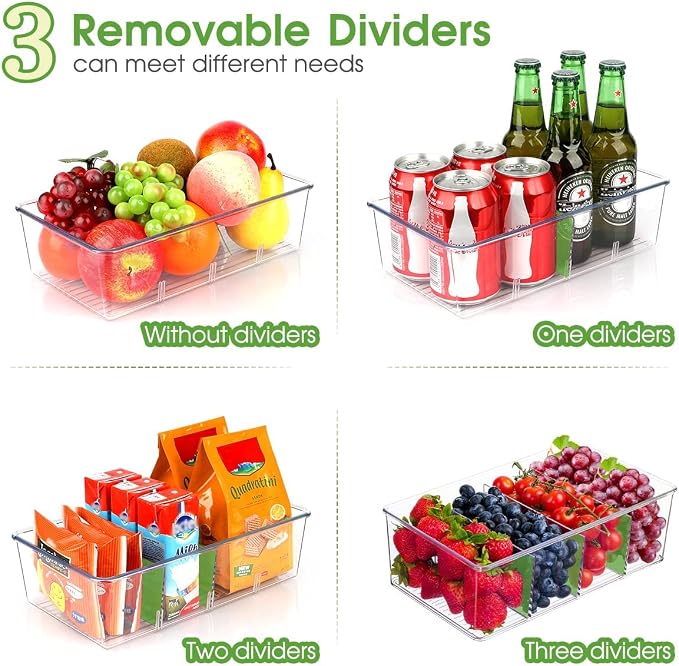 Snack Organizer for Pantry Shelf, 2 Pack Clear Plastic Pantry Storage Bins - Image 4