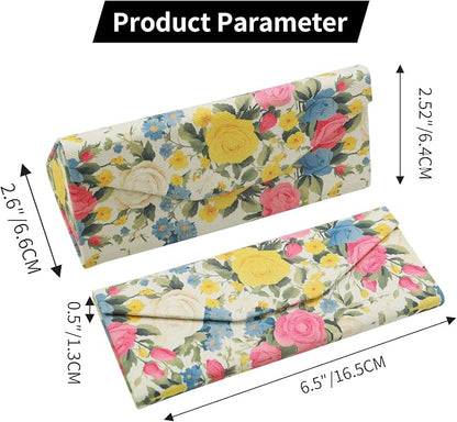 Foldable Glasses Case, Magnetic PU Leahter Sunglasses Case, Cute Hard Shell - Image 6