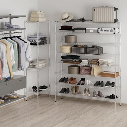 14" Deep x 60" Wide x 74" Height Wire Shelving Kit | 8-Tier | NSF Commercial - Image 6