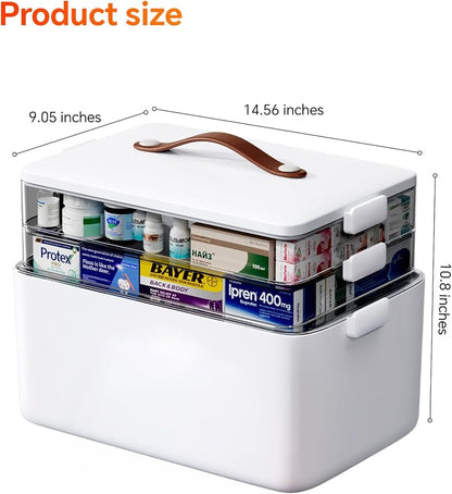 Medicine Organizer Box, 3-Tier | 3-tier medicine storage organizer - Image 2