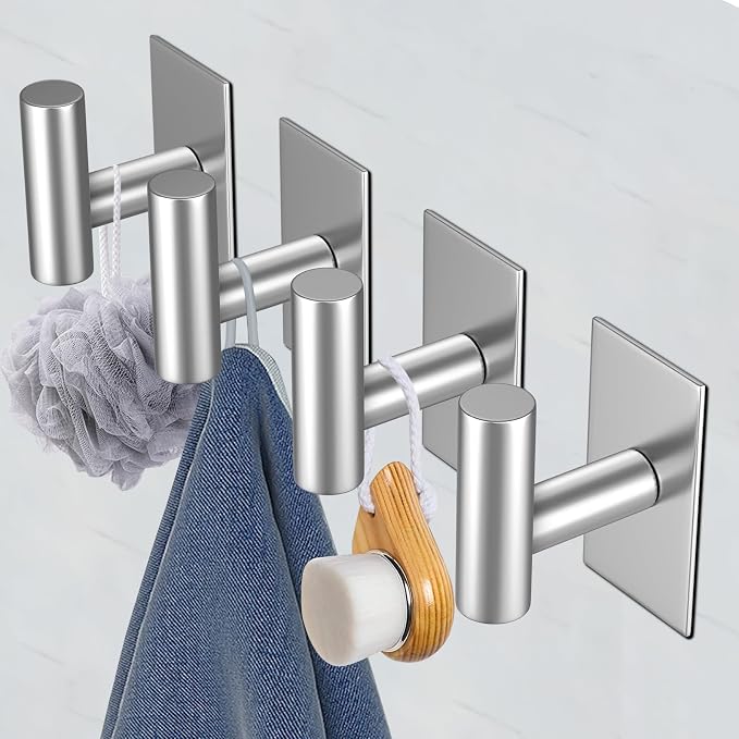 VAEHOLD Wall Towel Hooks, Heavy Duty Sticky Holder Waterproof Towel Hooks - Image 7