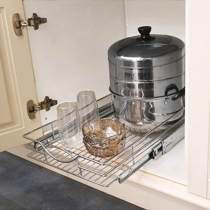Pull Out Cabinet Organizer 26" W x 21" D, Heavy Duty Kitchen Cabinet Pull Out - Image 5