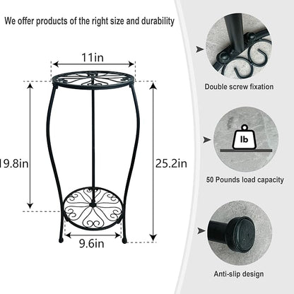 2 Pack 25.2 inch Metal Plant Stand Rack - Image 3