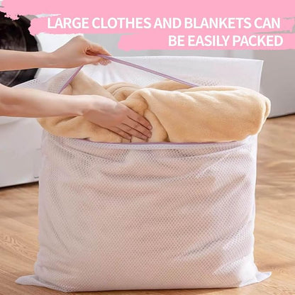 Extra Large Mesh Laundry Bags Washing Bag 2Pack Delicates Bag and Zipper - Image 5