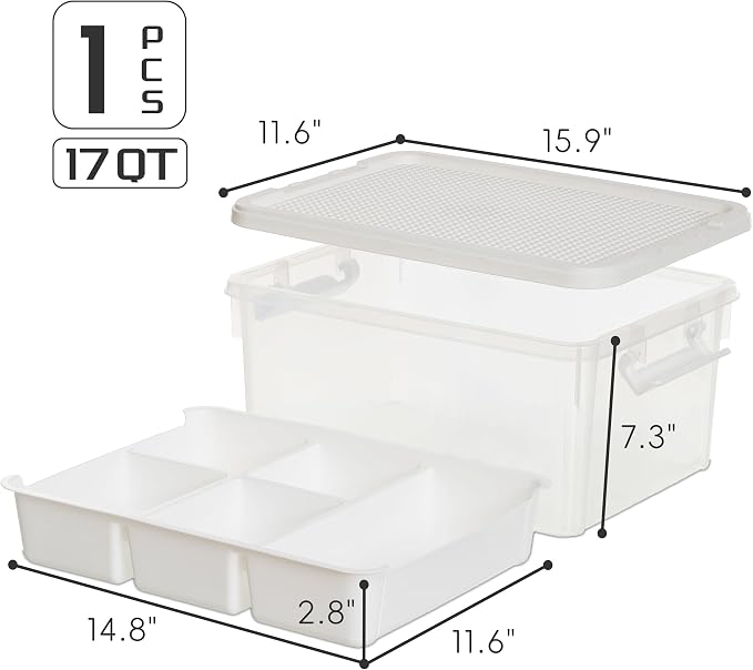17 Quart Plastic Storage Bins - Image 3