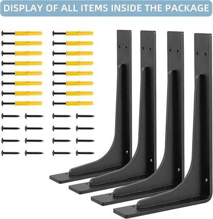 10"x 6"Shelf Brackets, L Shelf Brackets, max Load 300lbs, Vertical Angle - Image 7